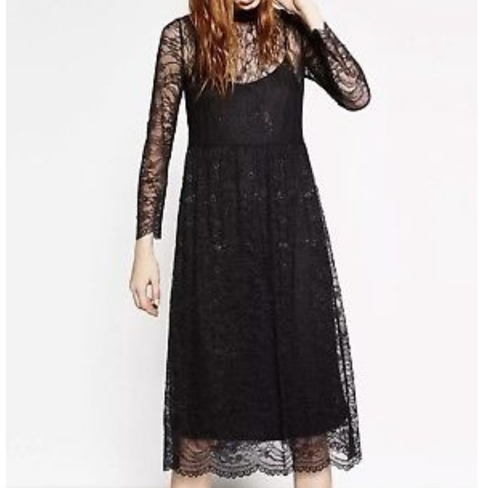 Zara lace midi dress